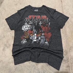 Star Wars The Last Jedi Graphic T-Shirt Charcoal Grey